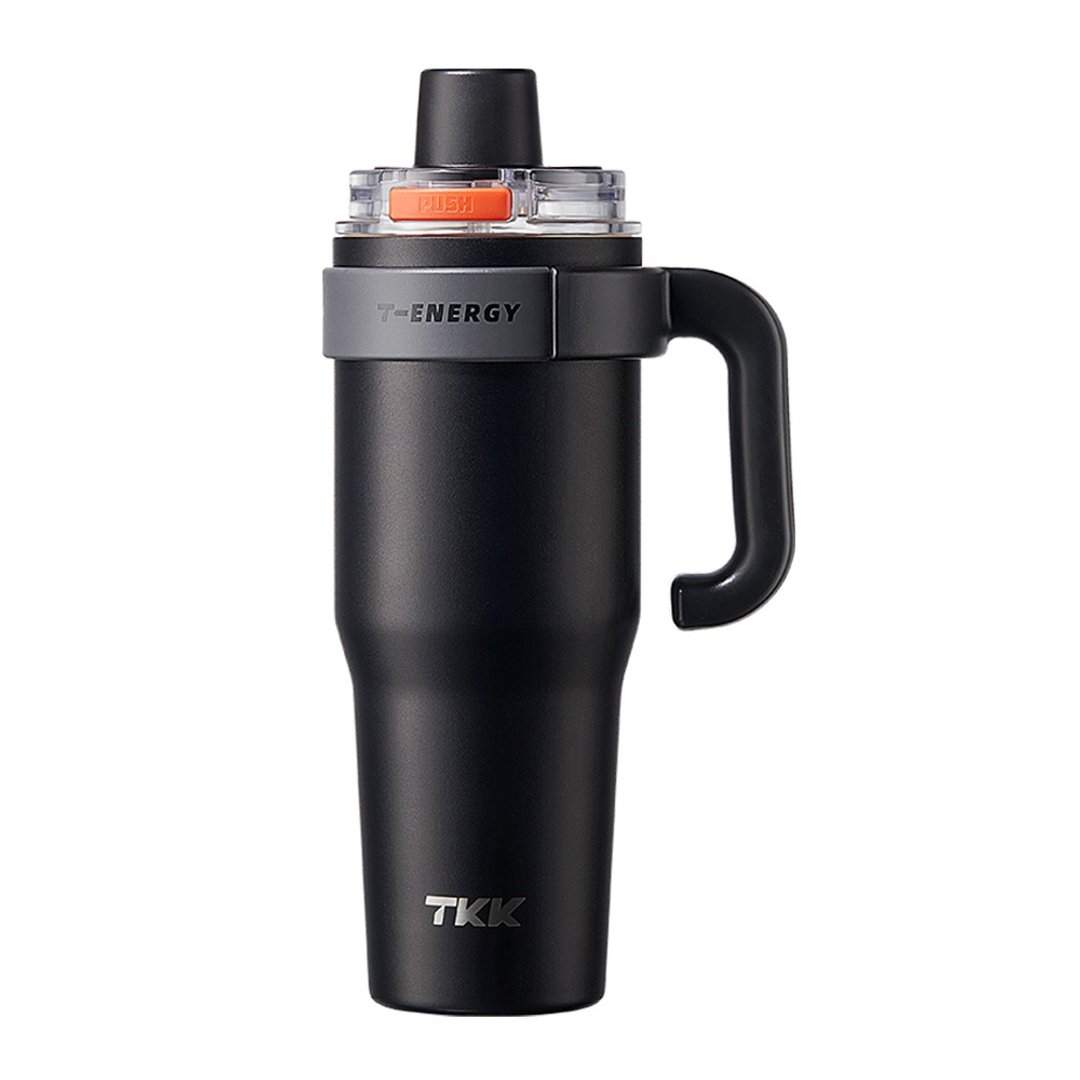 【TKK】T-One 弹盖冰坝杯 316不锈钢x陶瓷喷涂 1200ML-夜澜黑 - 保温瓶/保温杯 - 不锈钢 黑色