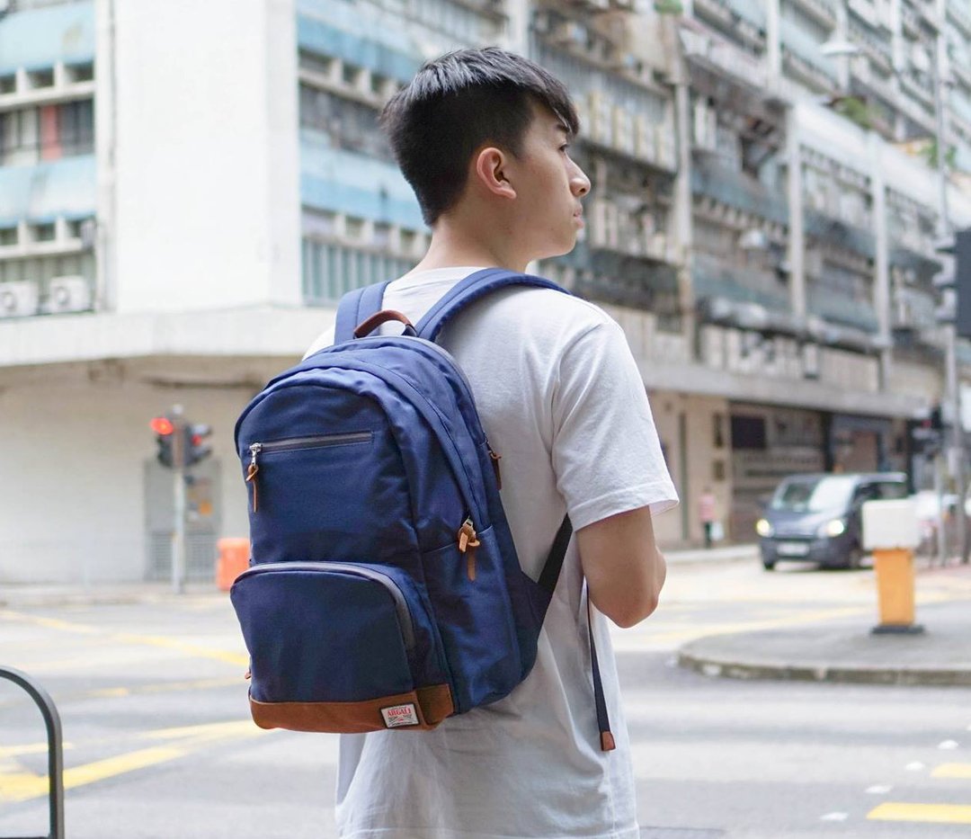 Goody Bag - Argali 香港品牌 户外后背包 中性 大容量 实用 简约风 双肩包 YKK拉链 Fossa Backpack 深蓝色 - 后背包/双肩包 - 其他材质 蓝色