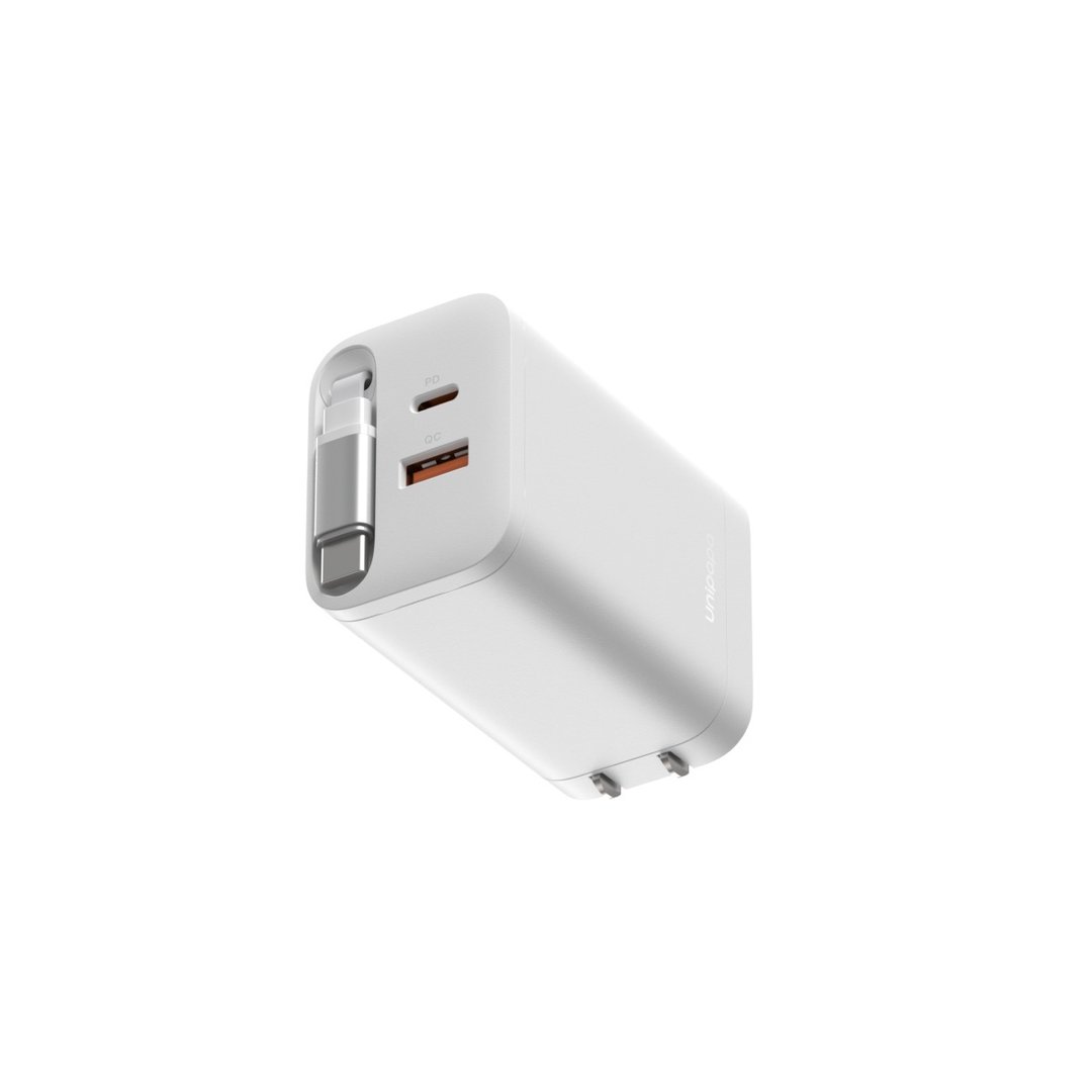 Unipapa 有序收线快充头 67W - 充电宝/传输线 - 塑料 白色