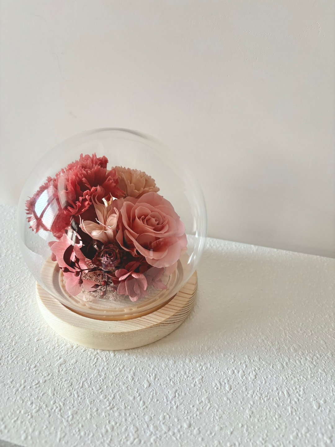 sueing_blossom 永生康乃馨玻璃罩 - 干燥花/捧花 - 植物．花 