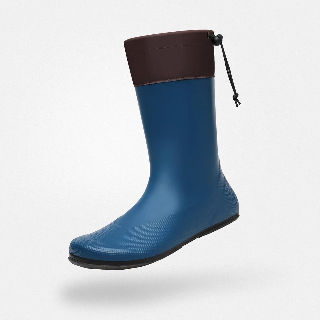 【Saguaro】Brisk I - Barefoot Rain Boots 赤足雨鞋 深蓝 - 雨鞋/雨靴 - 聚酯纤维 蓝色