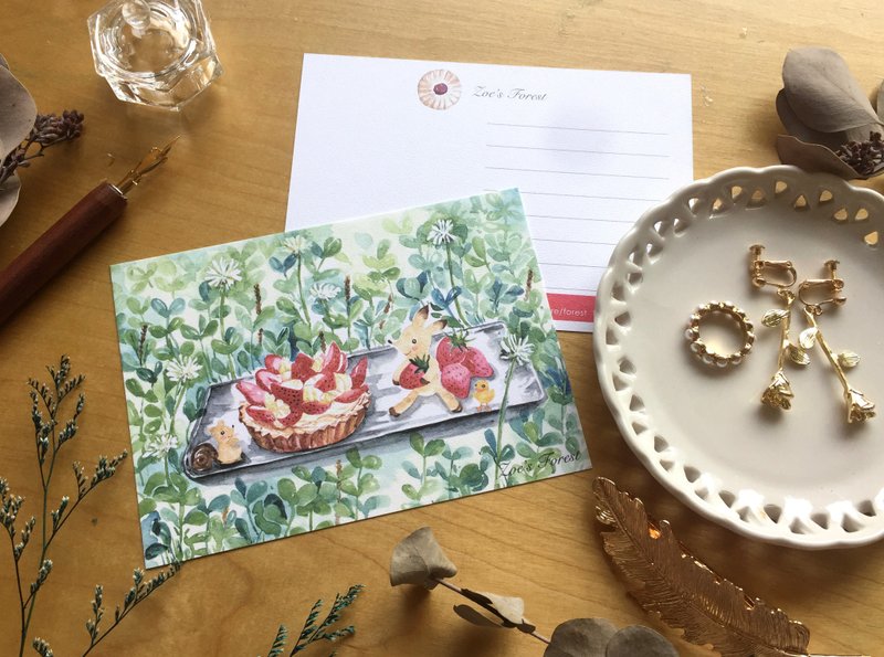 Zoe's forest森林甜点下午茶明信片 cs52 - 卡片/明信片 - 纸 