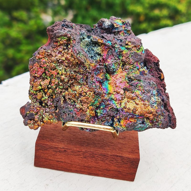 顶级七彩力泥活石(金彩虹造型) 招财 升运 冥想 改善气场驱小人 - 摆饰 - 玉石 多色