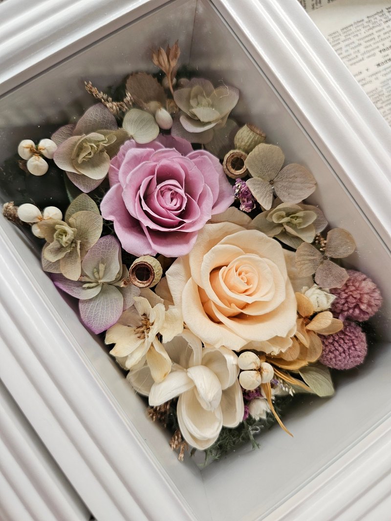 美好时光宝盒|永生花相框 母亲节 谢师花礼 毕业 结婚 生日 退休 - 画框/相框 - 植物．花 