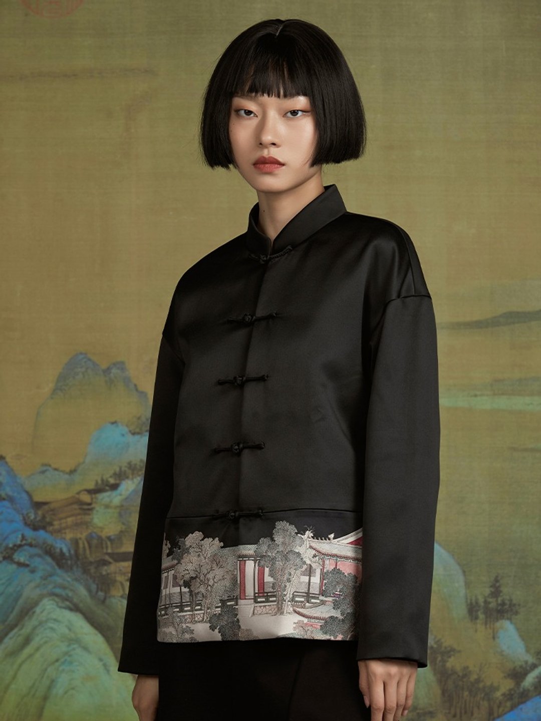 夜宴/新中式复古 中国风唐装外套 - 女装西装外套/风衣 - 聚酯纤维 黑色