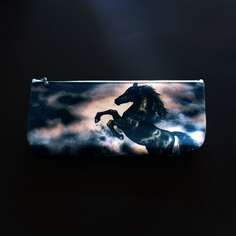 Dark horse 黑马笔袋 - 铅笔盒/笔袋 - 棉．麻 黑色