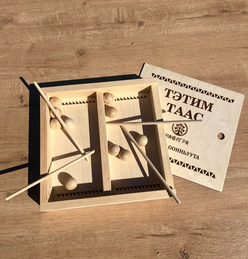 雅庫特西伯利亞木製桌遊 疾速石 手作技巧 - 桌游/玩具 - 木头 咖啡色