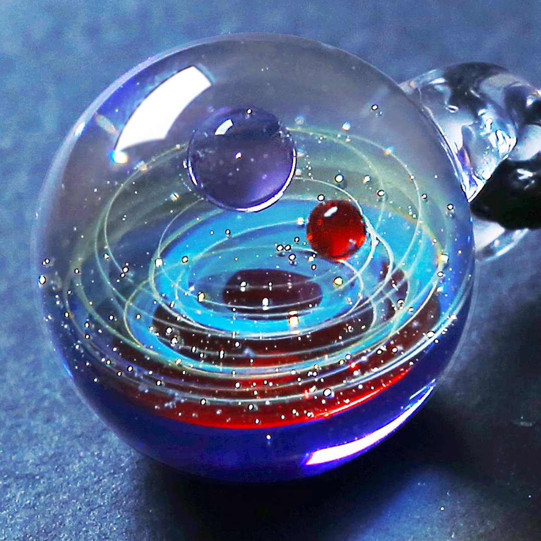 【原创宇宙琉璃项链】日本银河玻璃吊坠圣诞星空送礼生日饰品礼物 - 项链 - 玻璃 