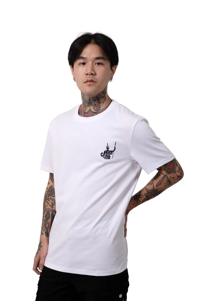 Odysee's Originals：Odysee T 恤 - 中性连帽卫衣/T 恤 - 棉．麻 白色