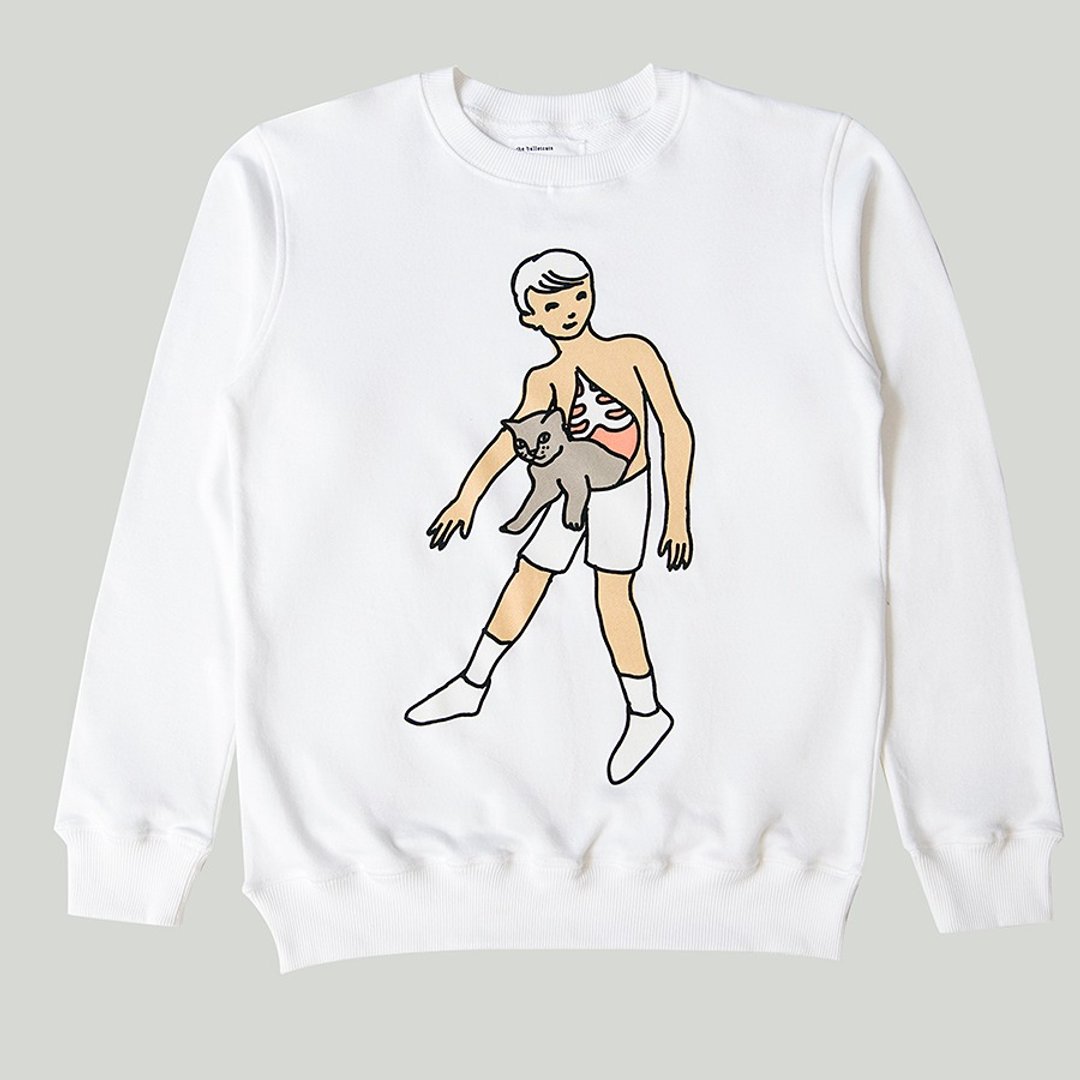 Hans sweatshirt - 男装针织衫/毛衣 - 棉 白色