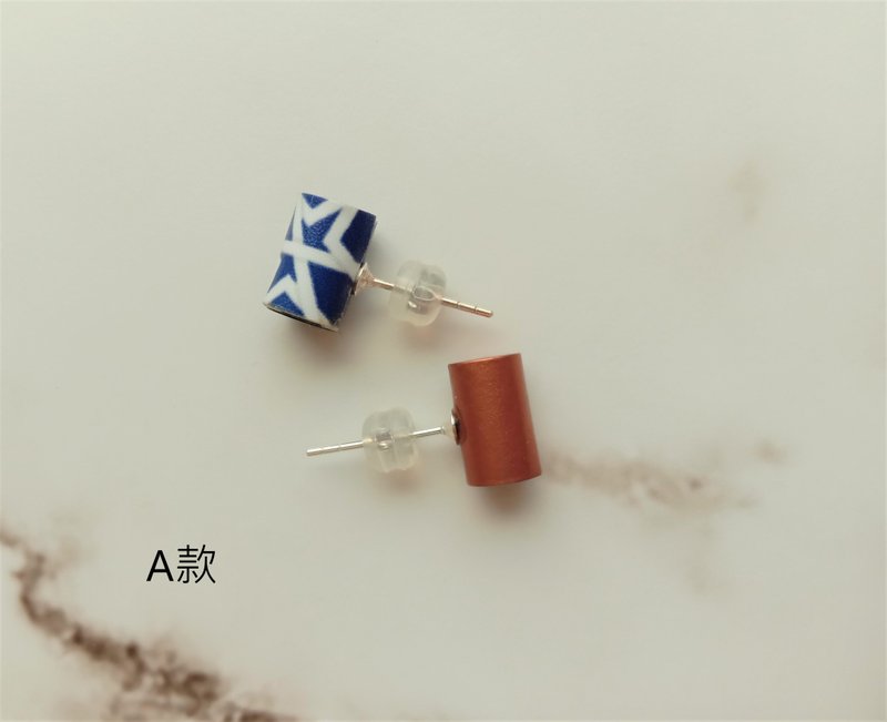 耳环 阿拉伯几何_小小管状珠_Perlina纸串珠 XS_同系列可换搭 - 耳环/耳夹 - 纸 金色