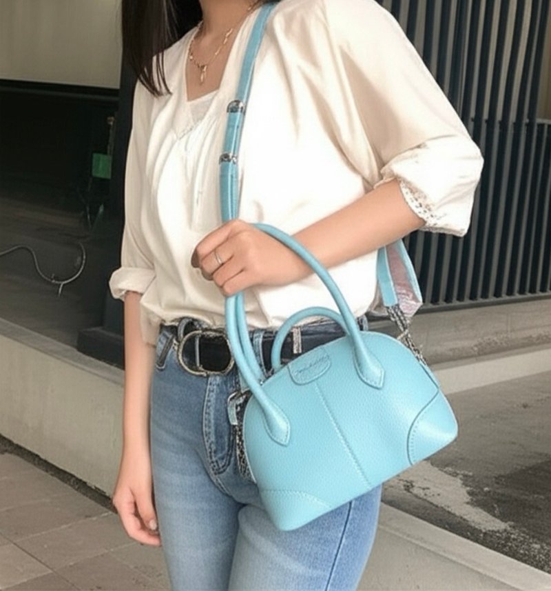 Tosca | shell Bag Ocean - 卡套 斜孭包 手袋 手提袋 侧背包- 绿 - 侧背包/斜挎包 - 真皮 
