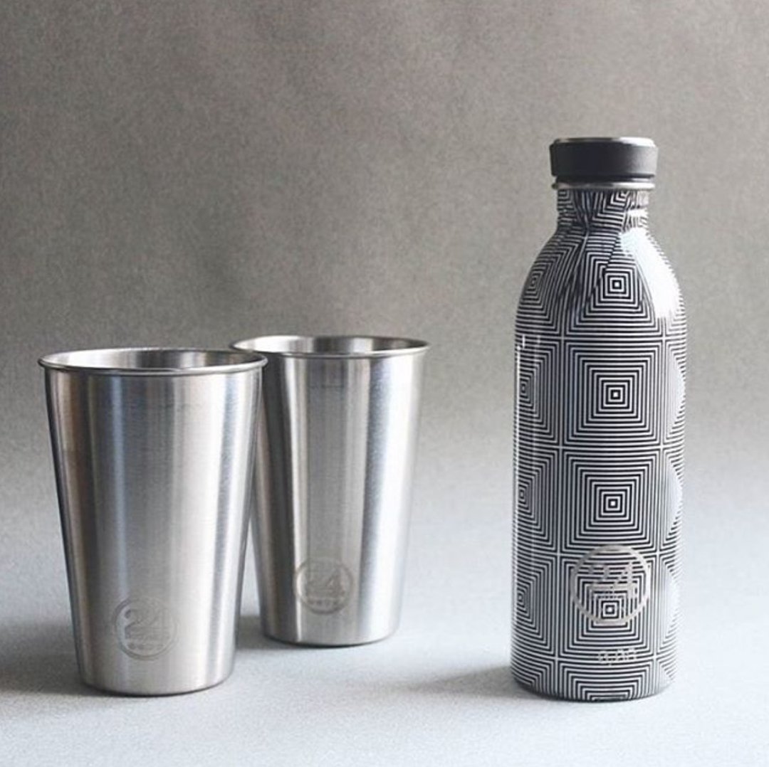 24Bottles Optical Collection 2016 秋冬限量系列 - Urban Bottle Square - 重量只有100g的不锈钢水瓶 - 水瓶/水壶 - 其他金属 黑色
