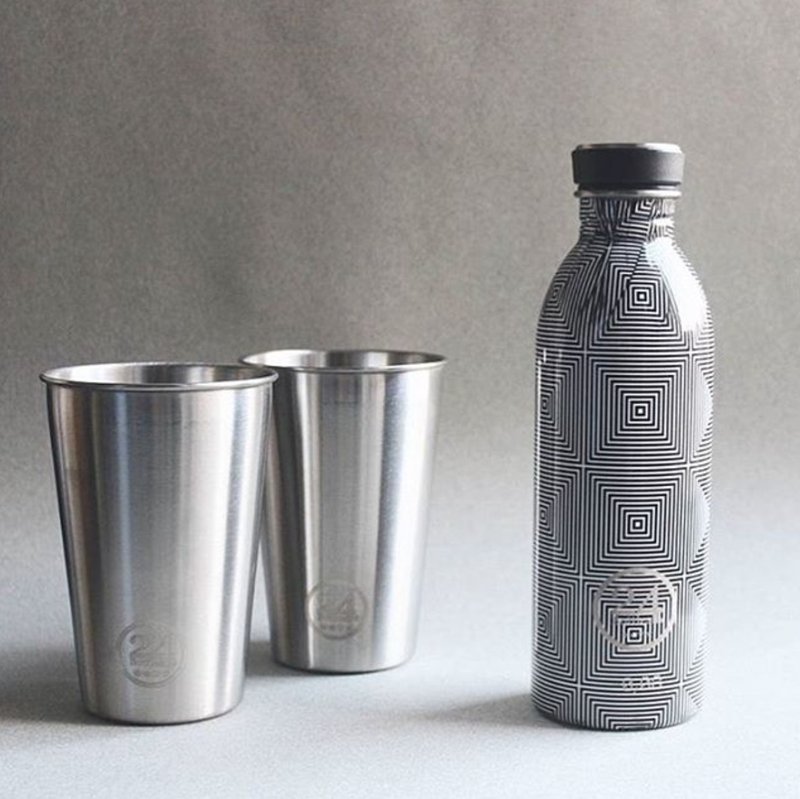 24Bottles Optical Collection 2016 秋冬限量系列 - Urban Bottle Square - 重量只有100g的不锈钢水瓶 - 水瓶/水壶 - 其他金属 黑色