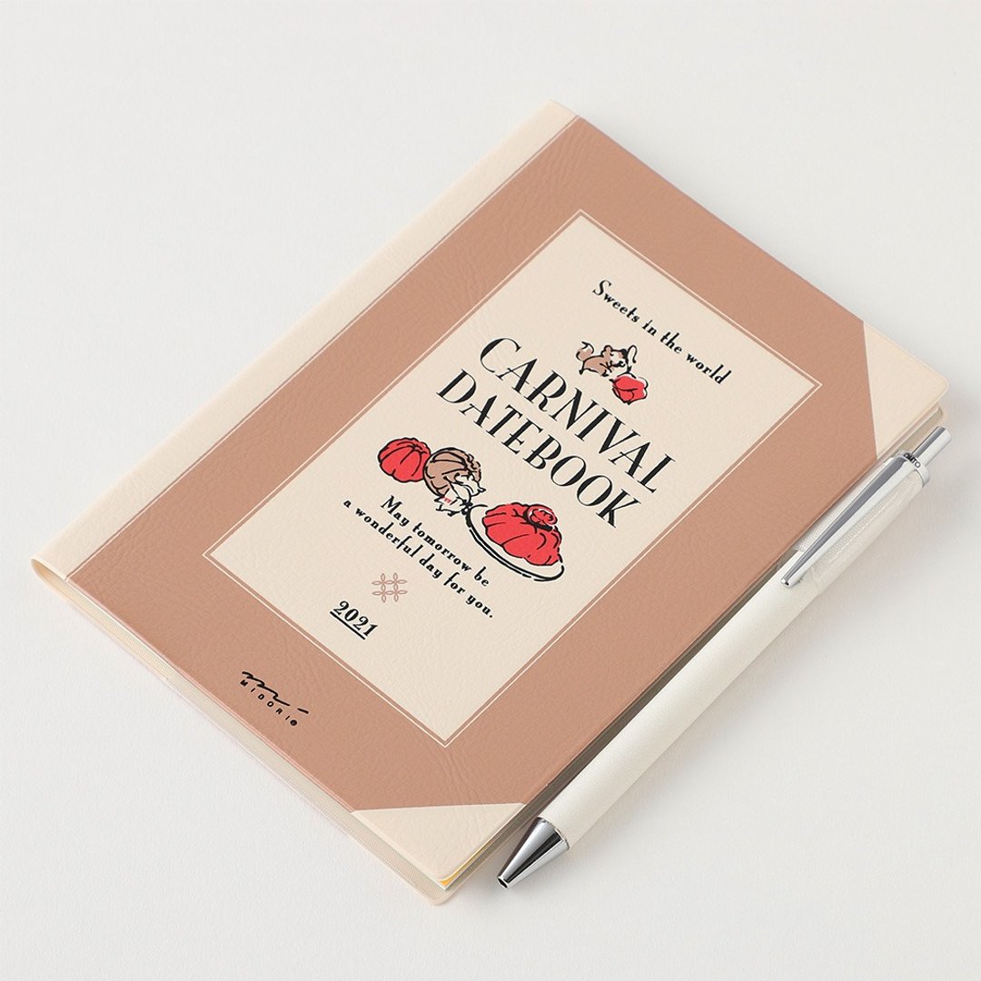 MIDORI Pocket Diary 2021手帐(月双周)A6嘉年华 - 笔记本/手帐 - 纸 多色