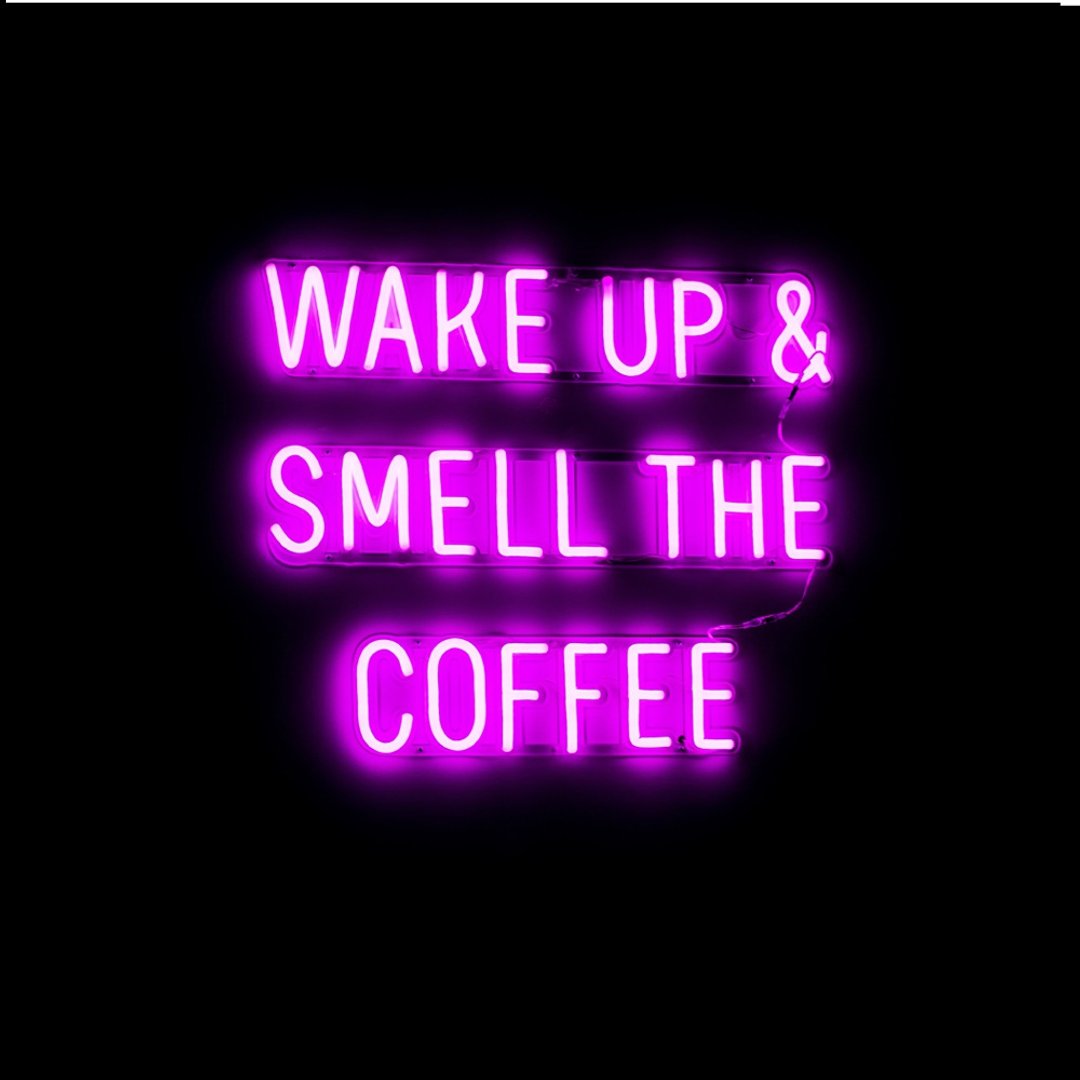 WAKE UP & SMELL THE COFFEE霓虹灯LED发光字Neon Sign - 灯具/灯饰 - 压克力 透明