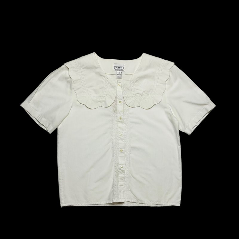 古着花朵翻领衬衫 - 女装衬衫 - 其他人造纤维 