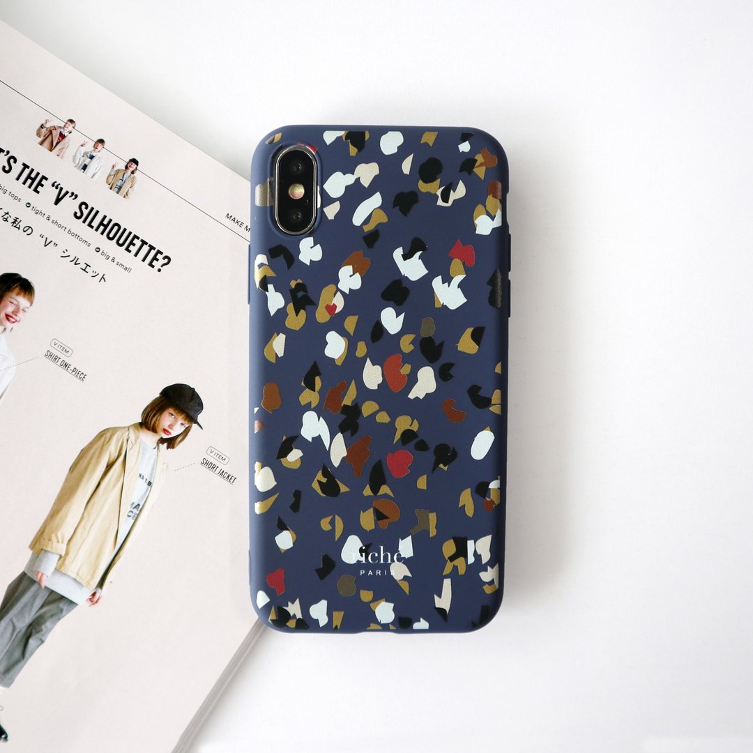 小碎石深蓝手机壳 - 手机壳/手机套 - 塑料 蓝色