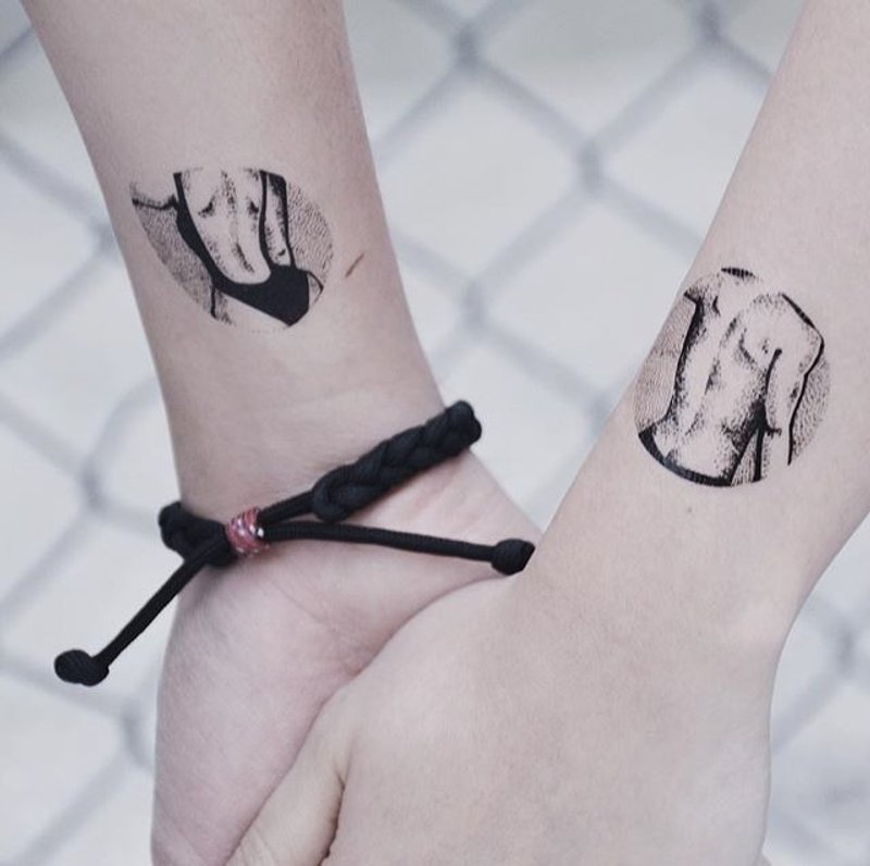 情人节 纹身贴纸一套四款 - 纹身贴 - 纸 黑色