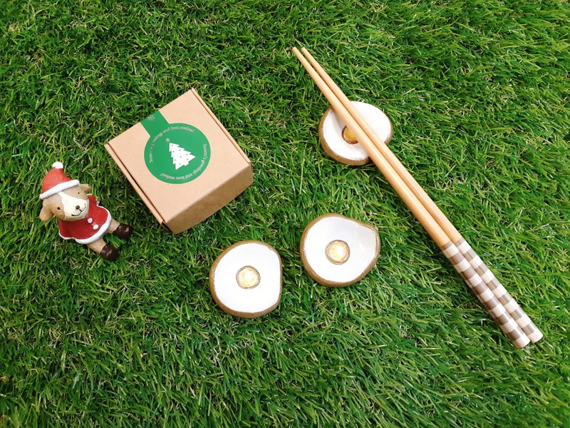 【筷架】小荷包蛋 - 筷子/筷架 - 陶 