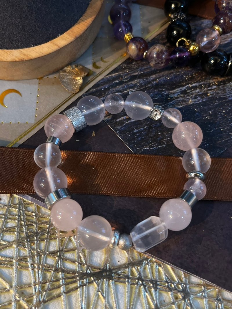 定制化水晶矿石手链 粉晶 - 手链/手环 - 水晶 