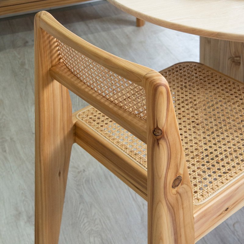 Tomood/土与木之间- Corner系列, 实木藤编餐椅-台湾杉 - 椅子/沙发 - 木头 