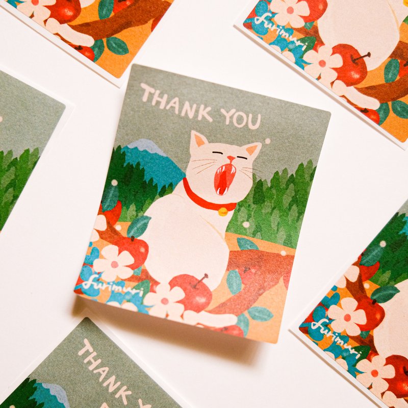 贴纸 猫咪打欠 - 贴纸 - 纸 多色