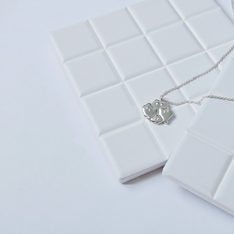 吃饭小队 一家猫 925银项链 - 项链 - 纯银 银色