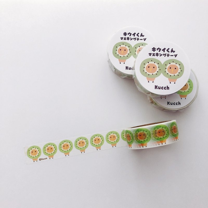 奇异鸟君水果 和纸胶带 15mm - 纸胶带 - 纸 白色