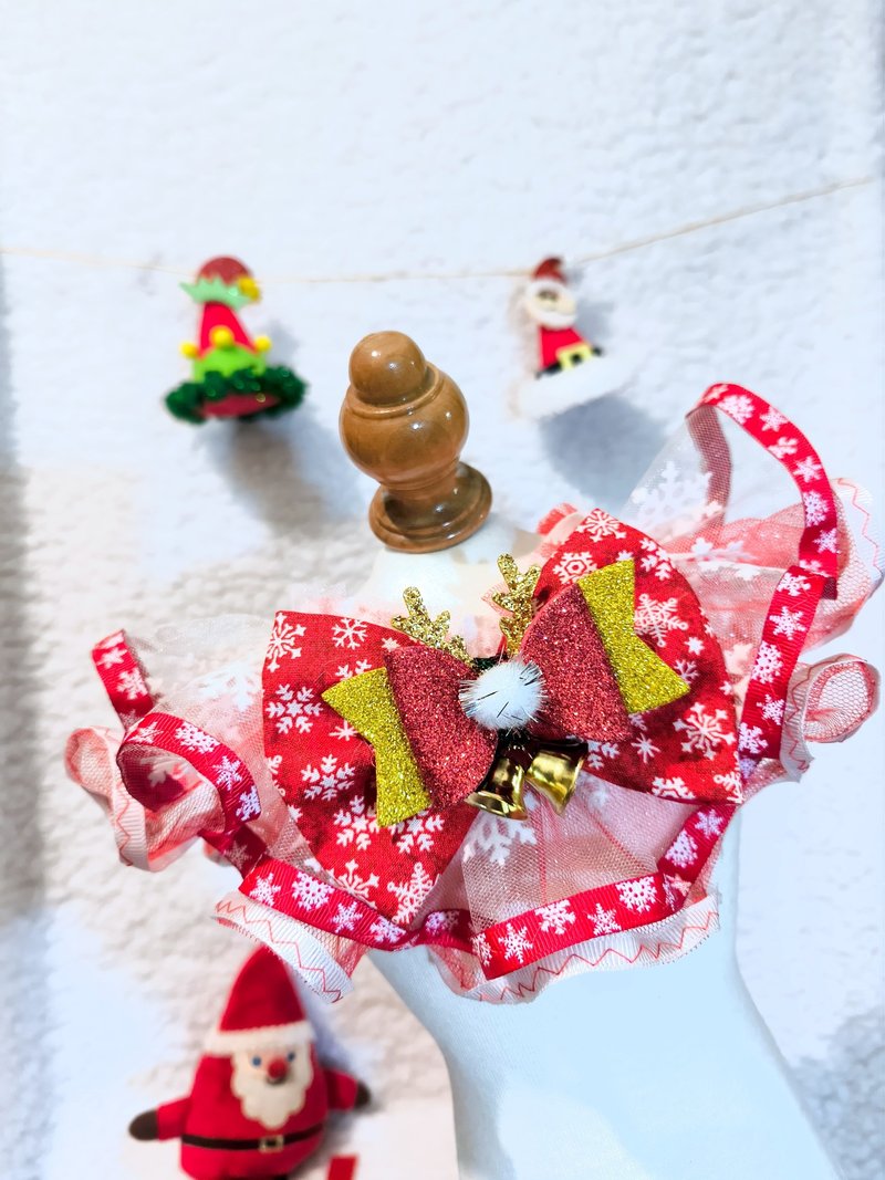 Xmas 圣诞㺷 耶诞节 santa 宠物围巾/颈饰  Christmas - 项圈/牵绳 - 棉．麻 红色