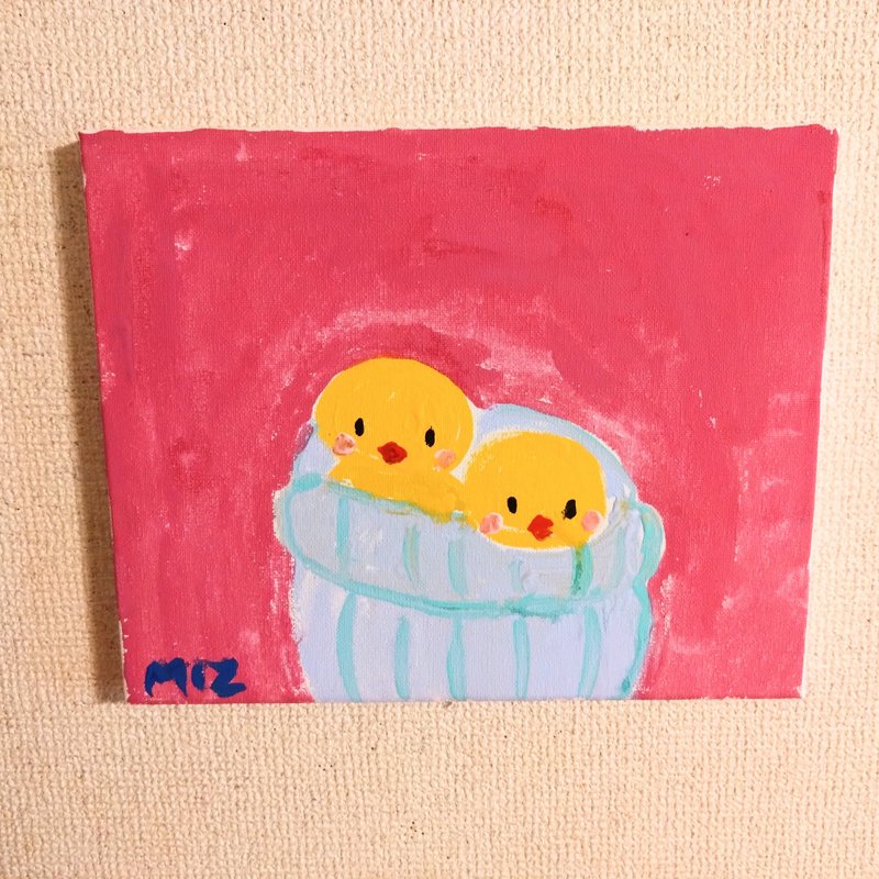 独一无二 原画 小鸡在毛线帽里 - 海报/装饰画/版画 - 其他材质 