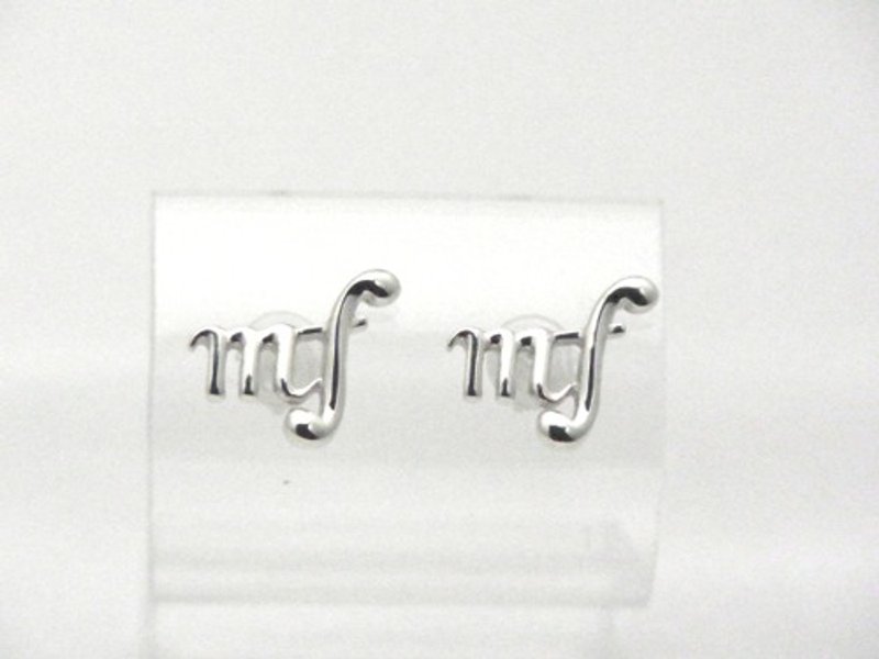 强弱记号耳环 - 耳环/耳夹 - 纯银 