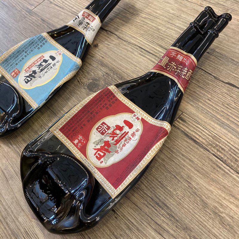 圣诞礼物 日本全量芋焼酎 一刻者 原瓶酒瓶盘盛盘 - 收纳用品 - 玻璃 