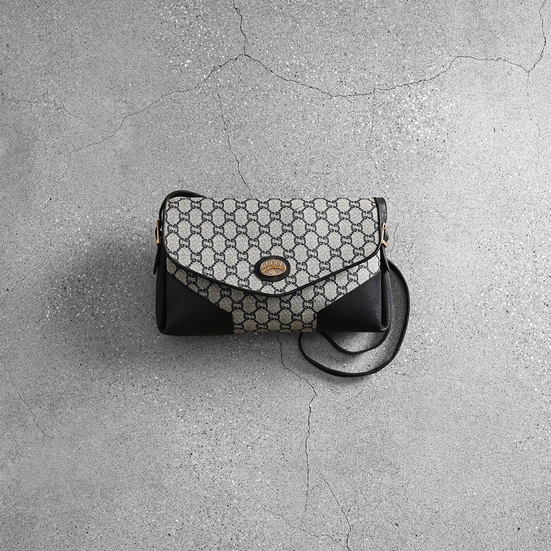 GUCCI Plus 古董包 / 中古精品、古董肩背包、二手精品、古董精品 - 侧背包/斜挎包 - 真皮 蓝色