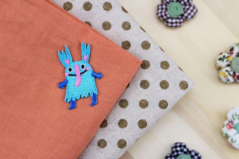 长鼻小妖精自黏绣布贴-妖怪星球异想世界系列 - 编织/刺绣/羊毛毡/裁缝 - 绣线 