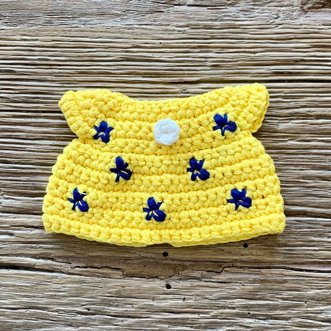 荷兰 Just Dutch | Miffy 米飞兔 手工编织 梵谷鸢尾花洋装 Ado - 玩偶/公仔 - 棉 黄色