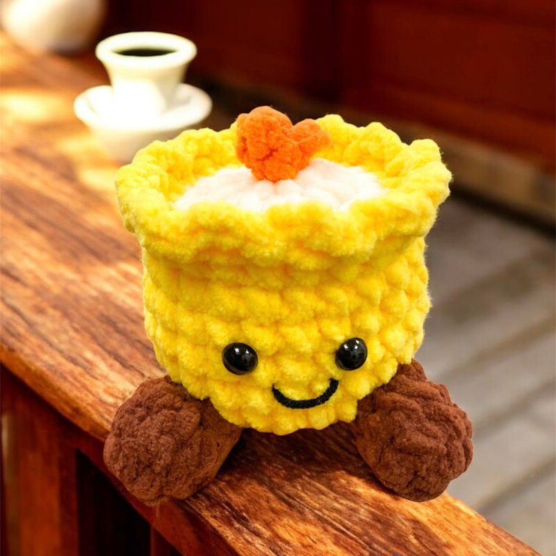 【材料包】点心烧卖钩织材料包 - 编织/刺绣/羊毛毡/裁缝 - 其他材质 黄色