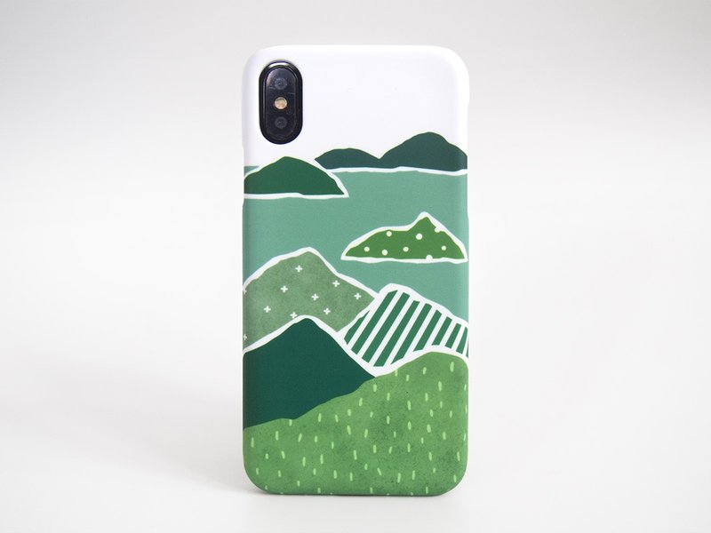 撕纸风景 iPhone 壳手机壳 เคสมือถือทิวทัศน์ - 手机壳/手机套 - 塑料 绿色
