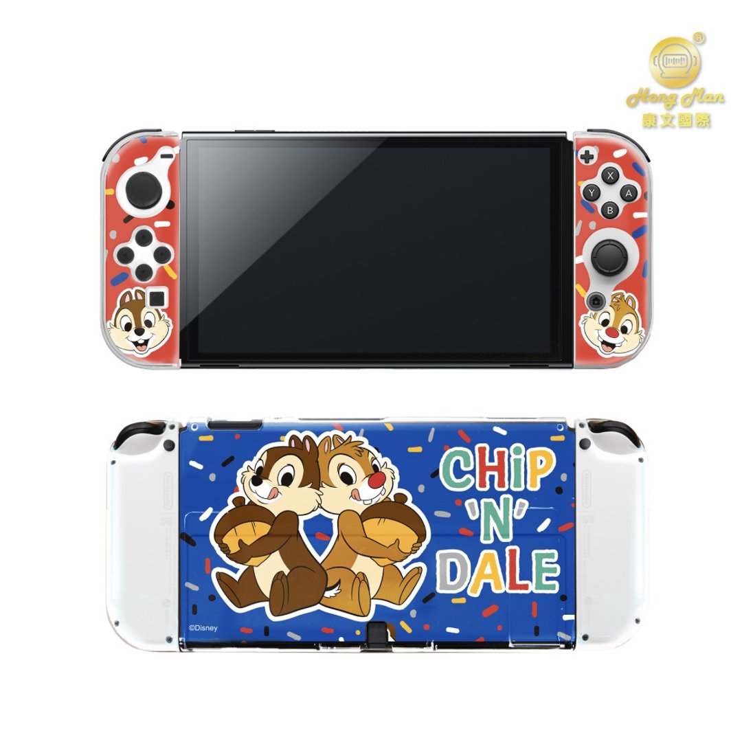 迪士尼系列 任天堂Switch OLED 保护壳 奇奇蒂蒂缤纷 - 手机壳/手机套 - 塑料 