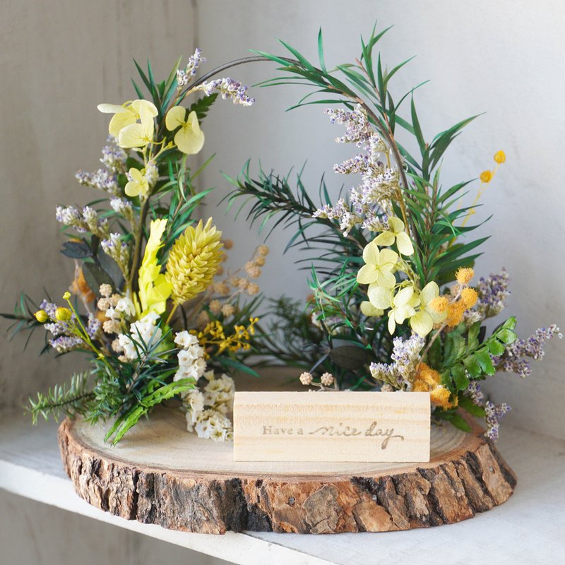 【木制系列】魔法小森林永生花摆饰花台 - 干燥花/捧花 - 植物．花 