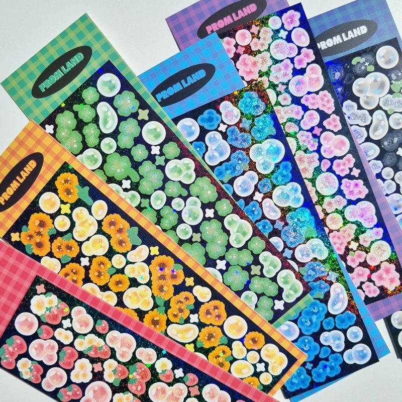 精灵花朵装饰韩国贴纸组 - 贴纸 - 其他材质 多色