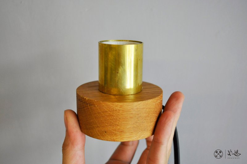 White Oak Lampholder / 圆形白橡木灯座 - 灯具/灯饰 - 木头 金色