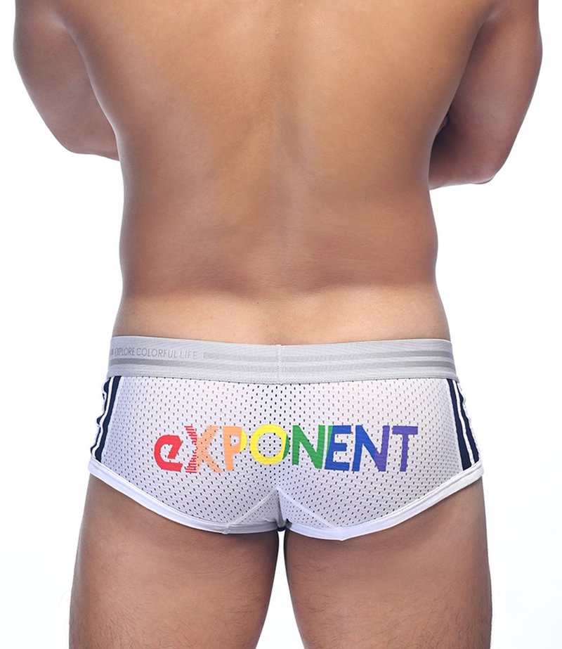 【彩虹限定】Heart 4D-TECH 超透气四角内裤-白 - 男士内衣裤 - 聚酯纤维 白色