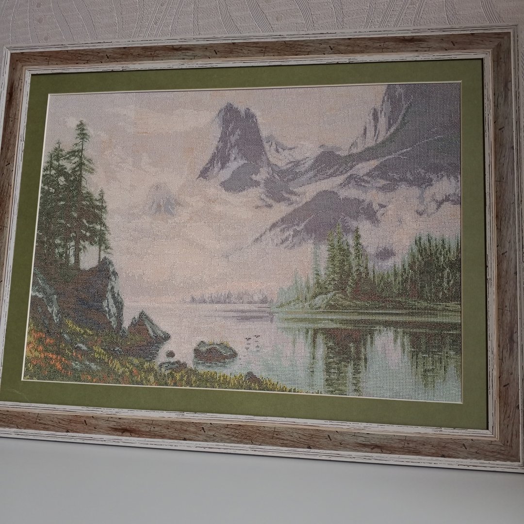 雾山景观墙艺术，森林艺术品，大烟山墙艺术，La - 墙贴/壁贴 - 绣线 绿色