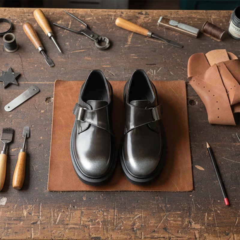 马丁孟克鞋_银河 方便穿脱 男女版 情侣鞋 34~48 码 - 其他女款皮鞋 - 真皮 银色