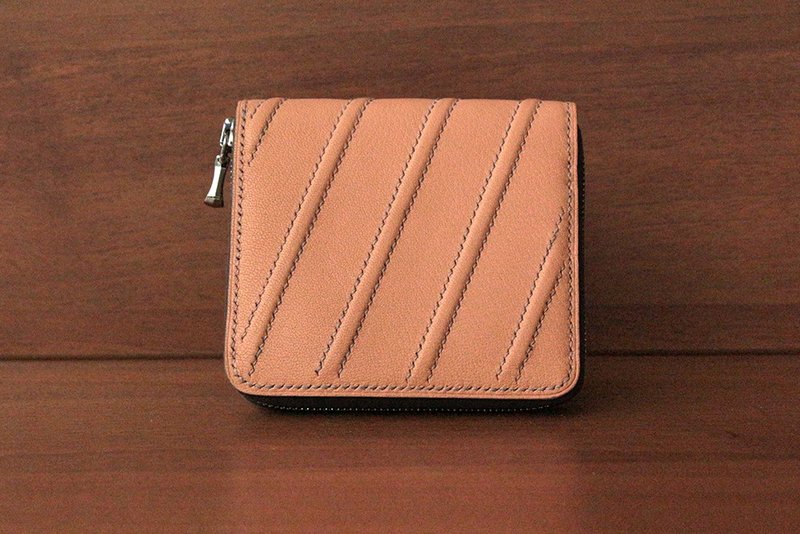 叶脉拉链短夹 － Vein small zipper wallet - 皮夹/钱包 - 真皮 多色