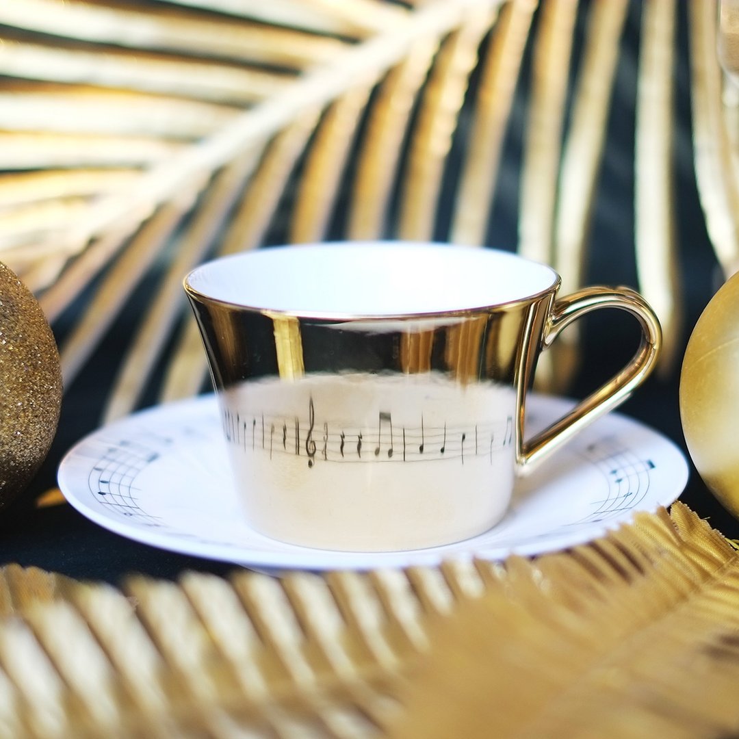 生日颂系列骨瓷茶杯碟套装 - 茶具/茶杯 - 瓷 