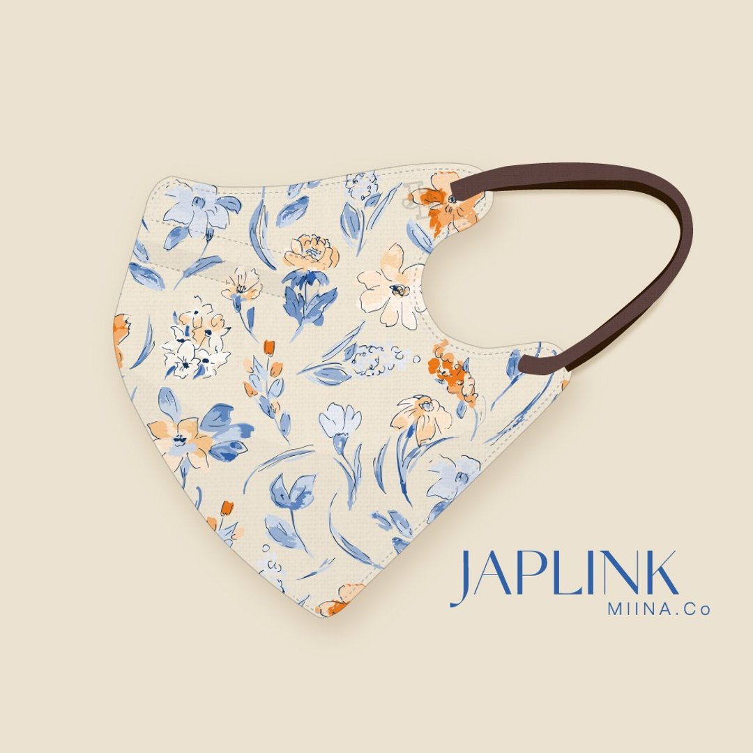 【标准】JAPLINK HEPA 高科技水驻极 立体医疗口罩- 法式靛蓝 - 口罩 - 聚酯纤维 卡其色