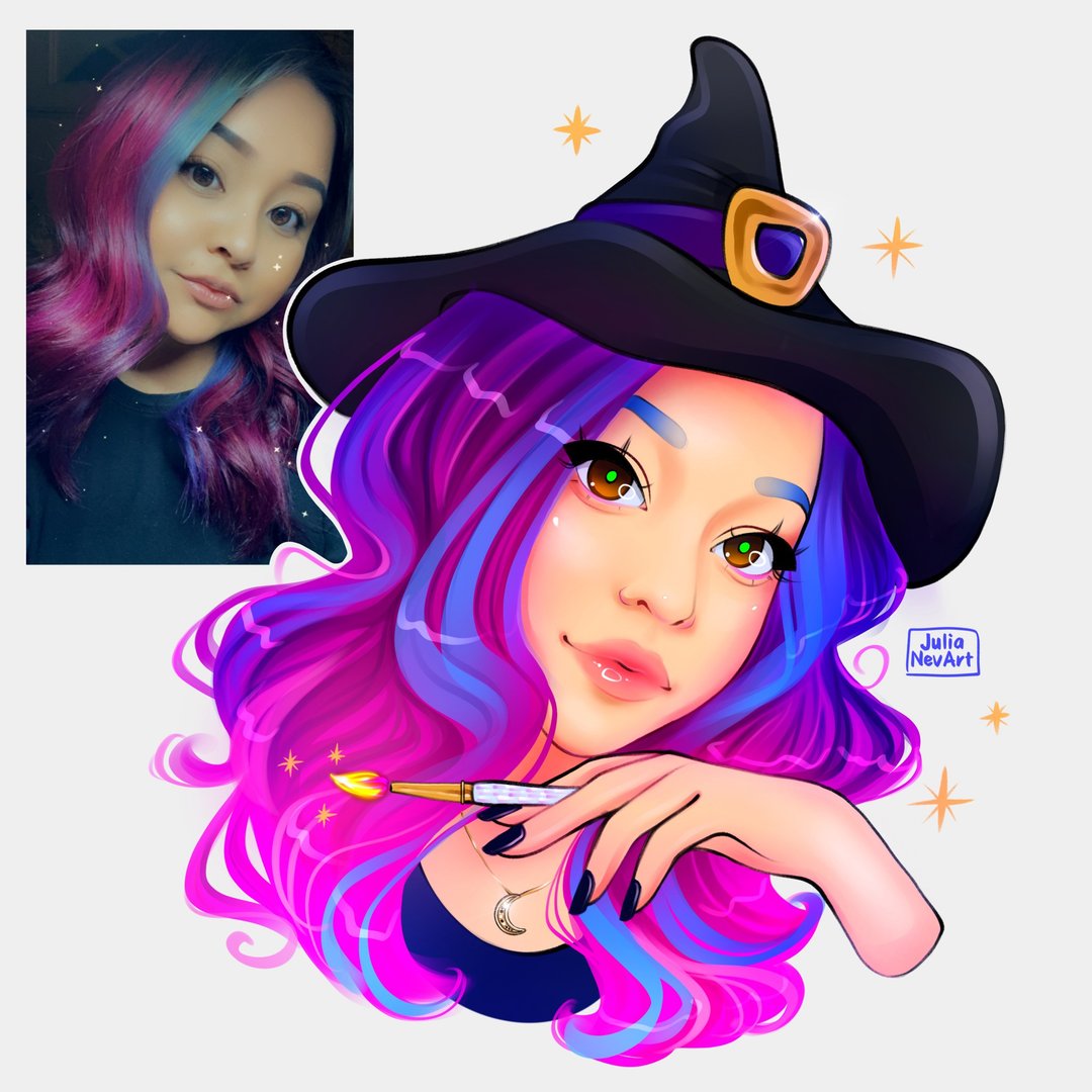 Cartoon portrait, Customized digital portrait, Portrait from photo, Cute art - 订制画像 - 其他材质 多色