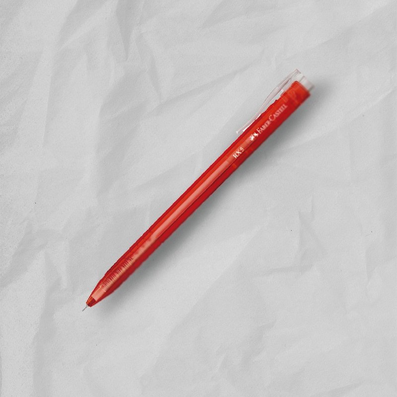 Faber-Castell RX-5 0.5mm 酷溜原子笔-红一盒(原厂正货) - 圆珠笔/中性笔 - 其他材质 红色